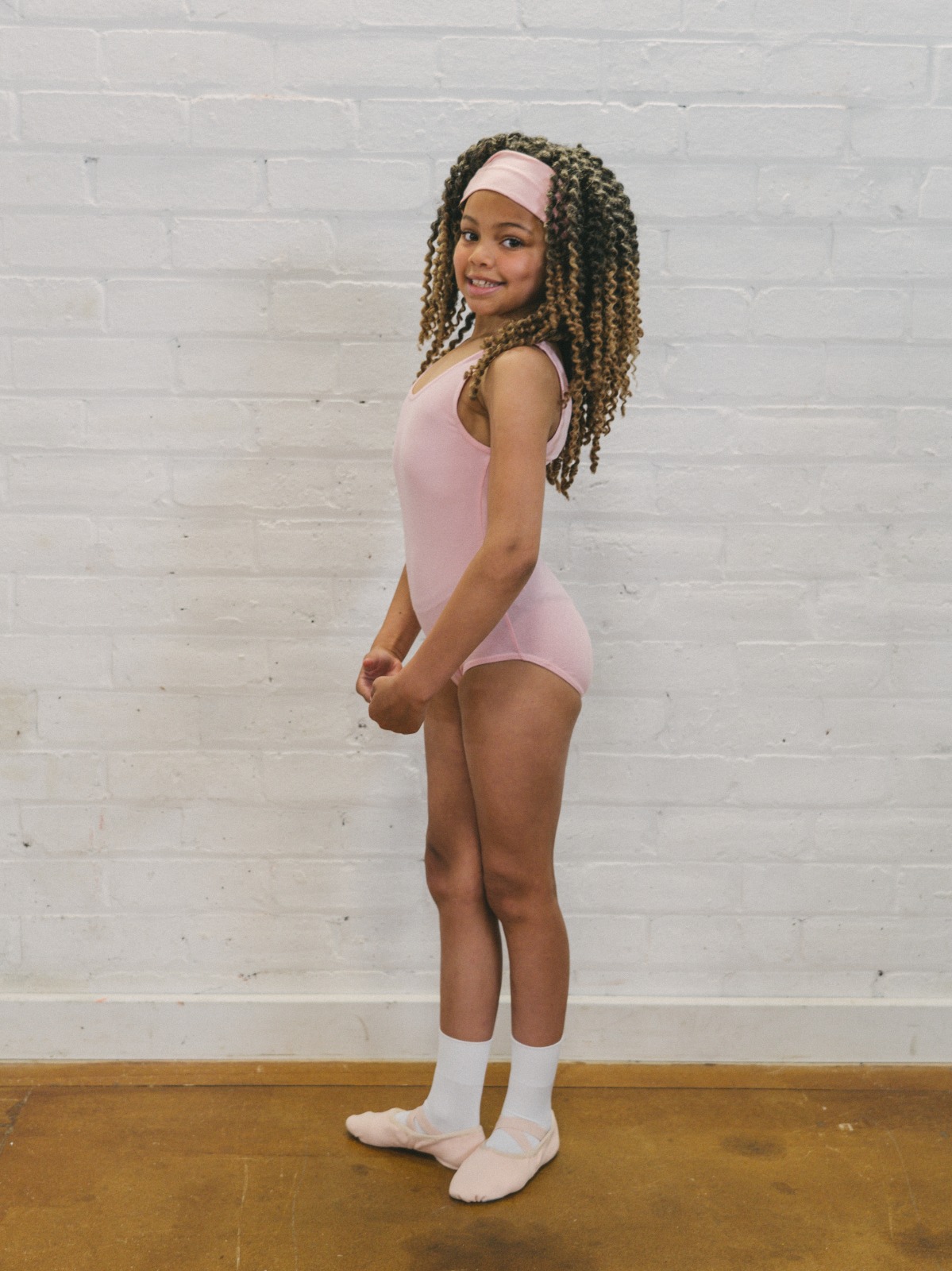 Pink Cotton Leotard alt